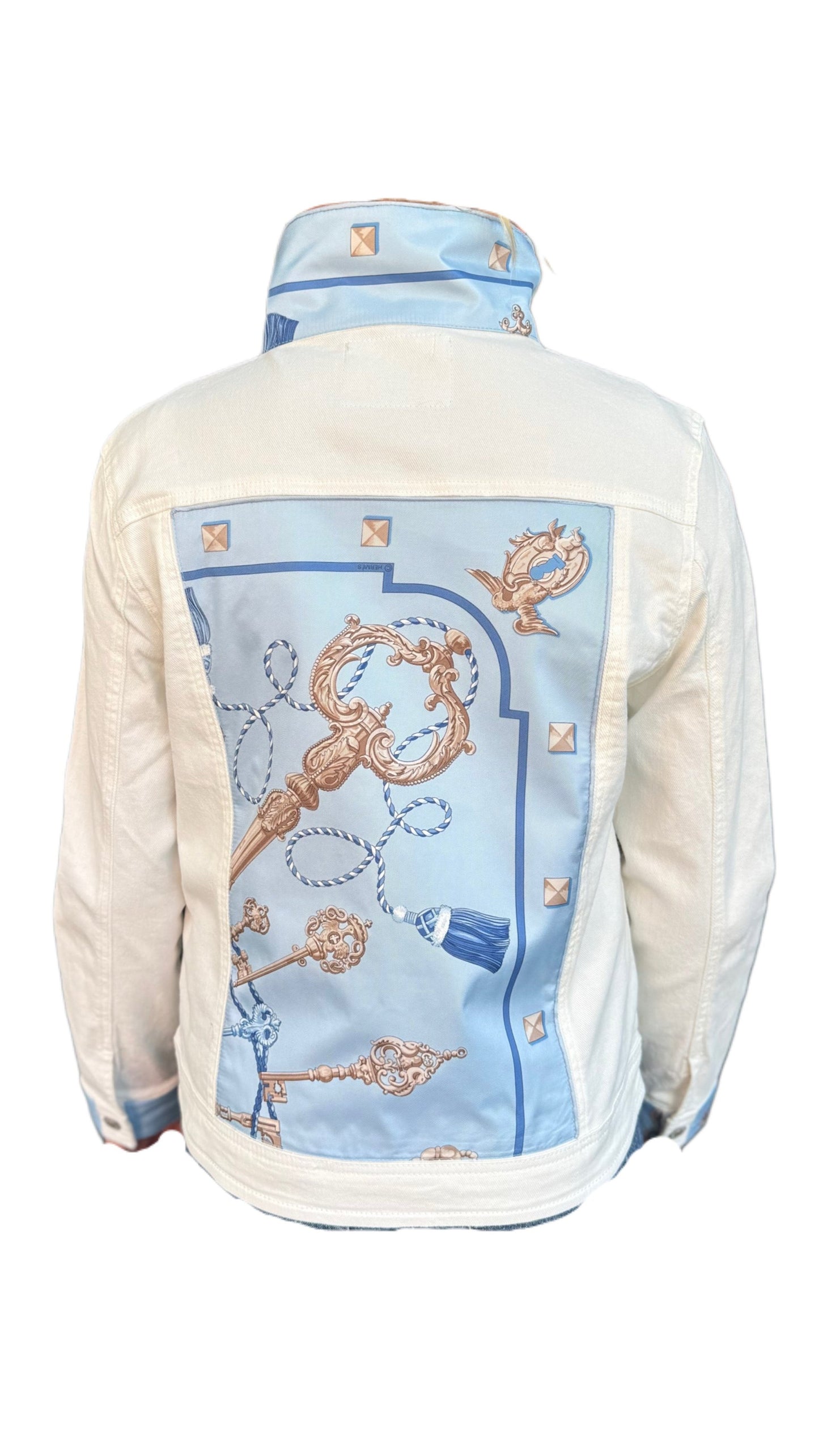 Authentic Hermes Silk Scarf Jacket