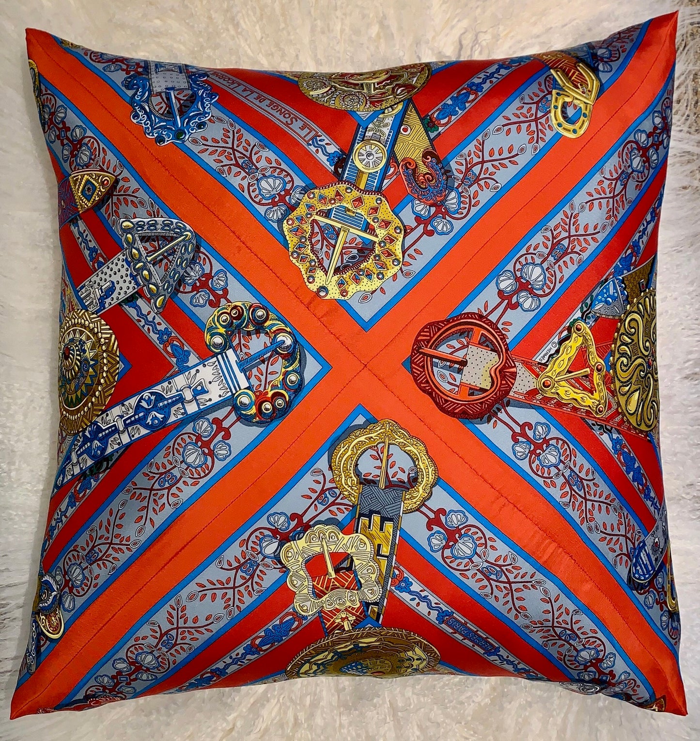 Authentic Hermes Silk Pillow
