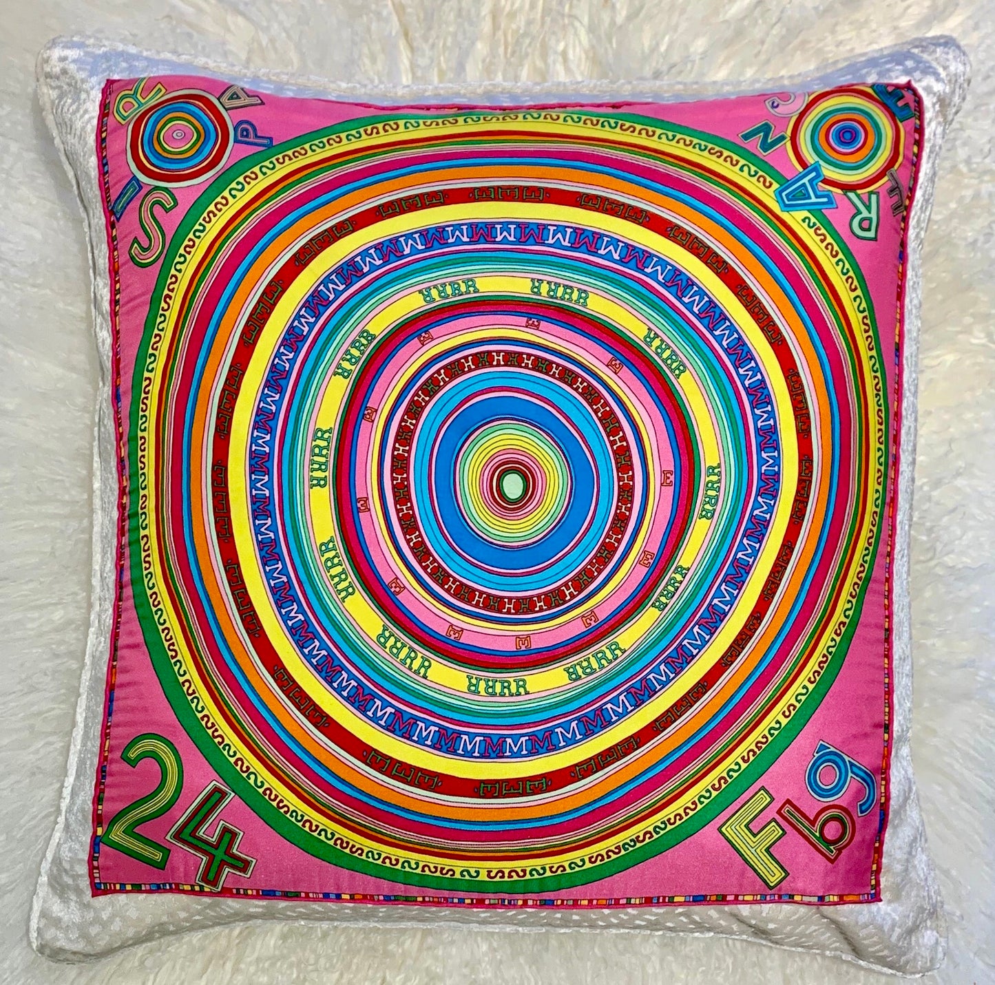 Authentic Hermes Silk Pillow (SOLD)