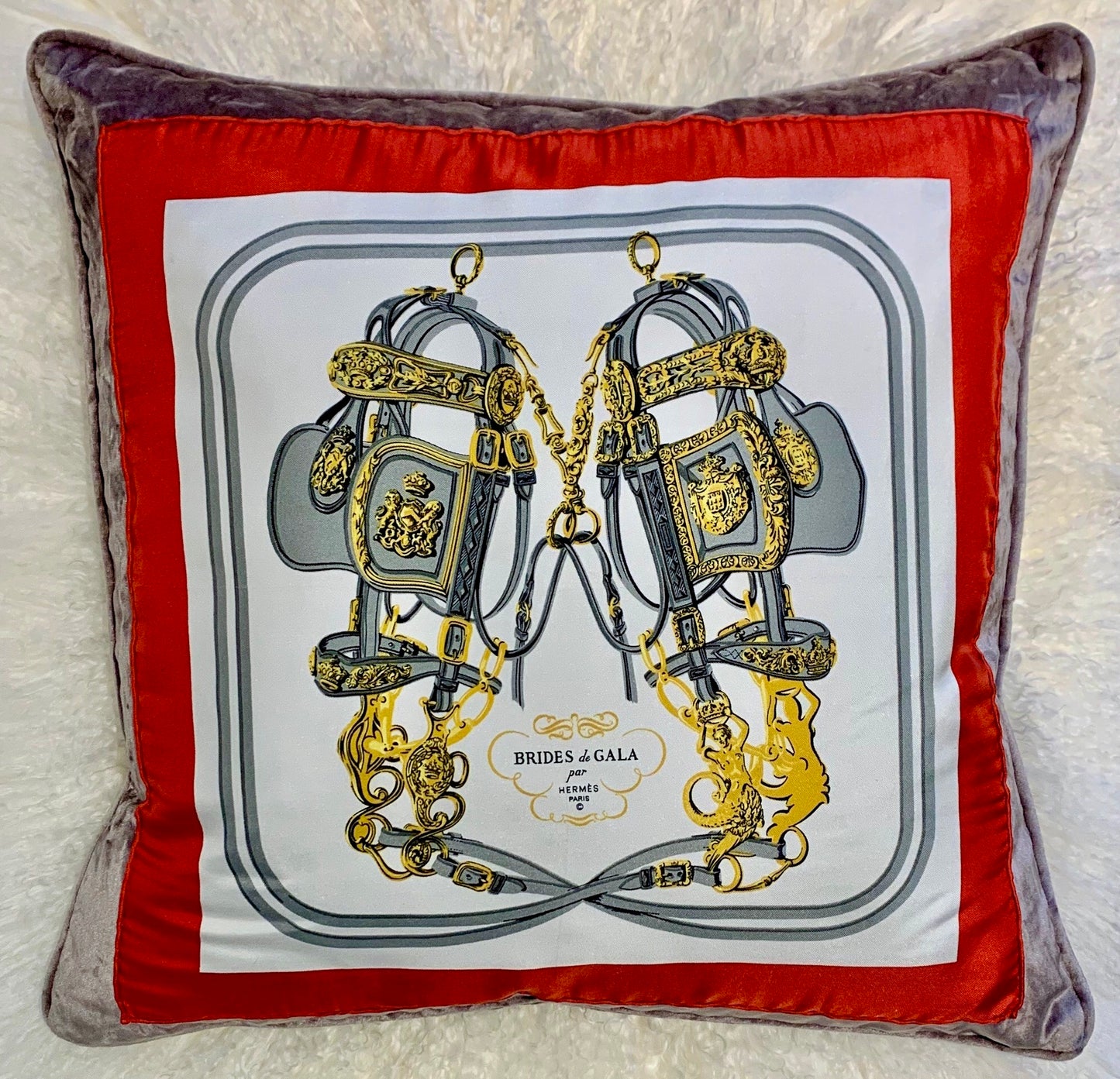 Authentic Hermes Silk Pillow