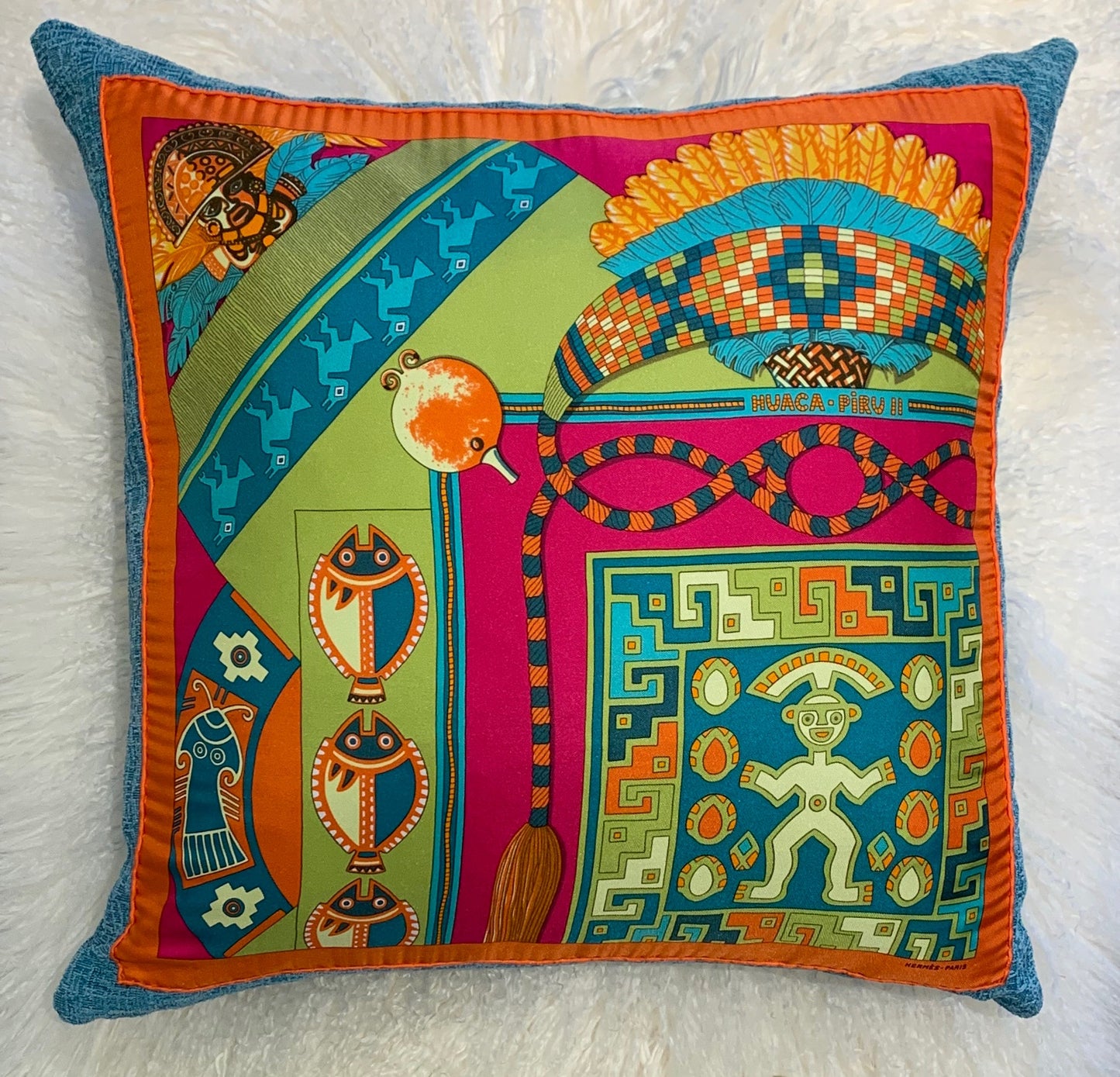 Authentic Hermes Silk Pillow (SOLD)