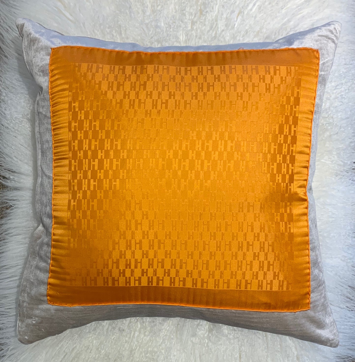 Authentic Hermes Silk Pillow