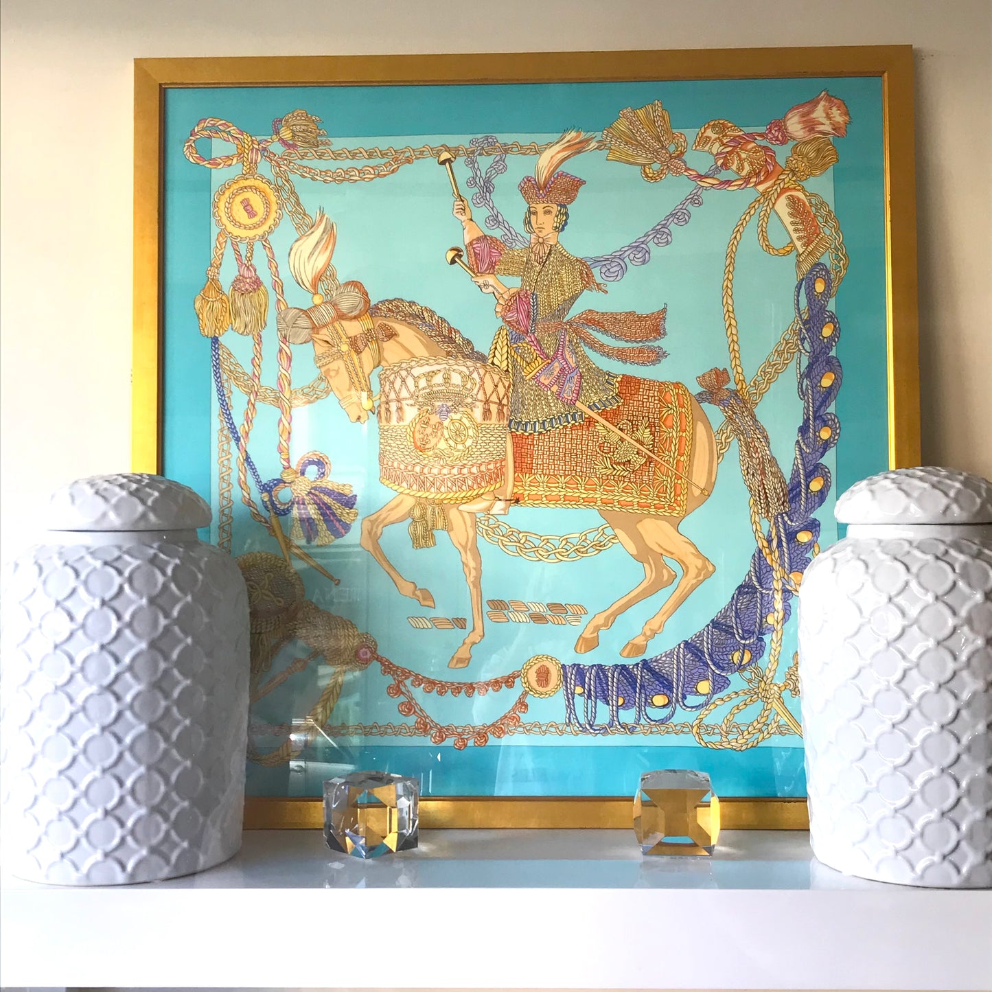 Framed Authentic Hermès Scarf (SOLD)