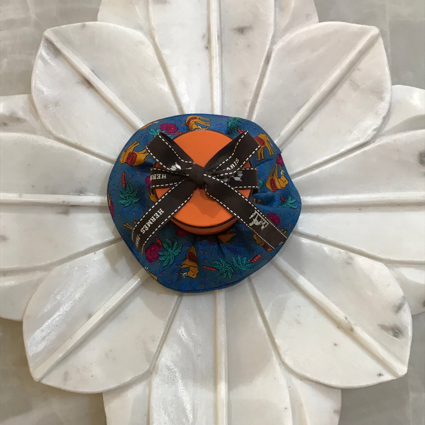 Authentic Hermes Scarf Scrunchie