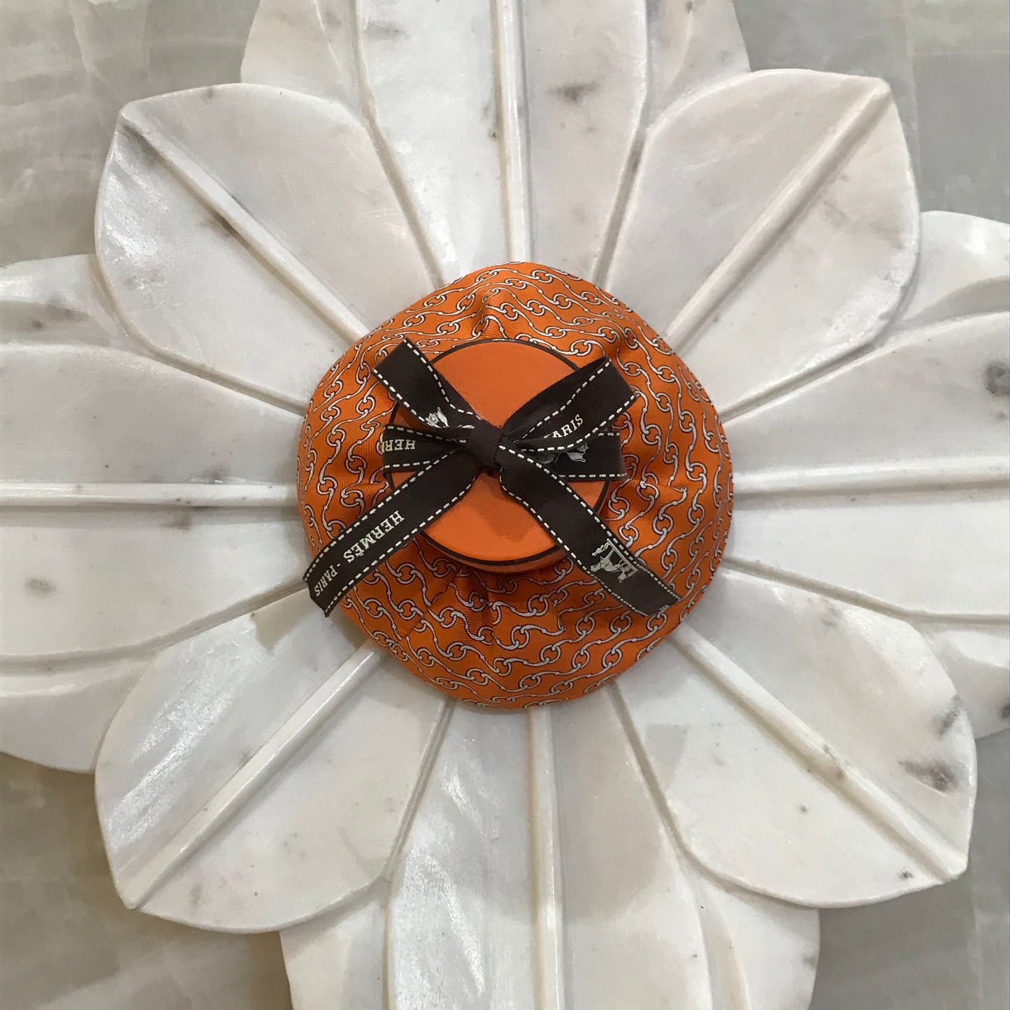 Authentic Hermes Scarf Scrunchie