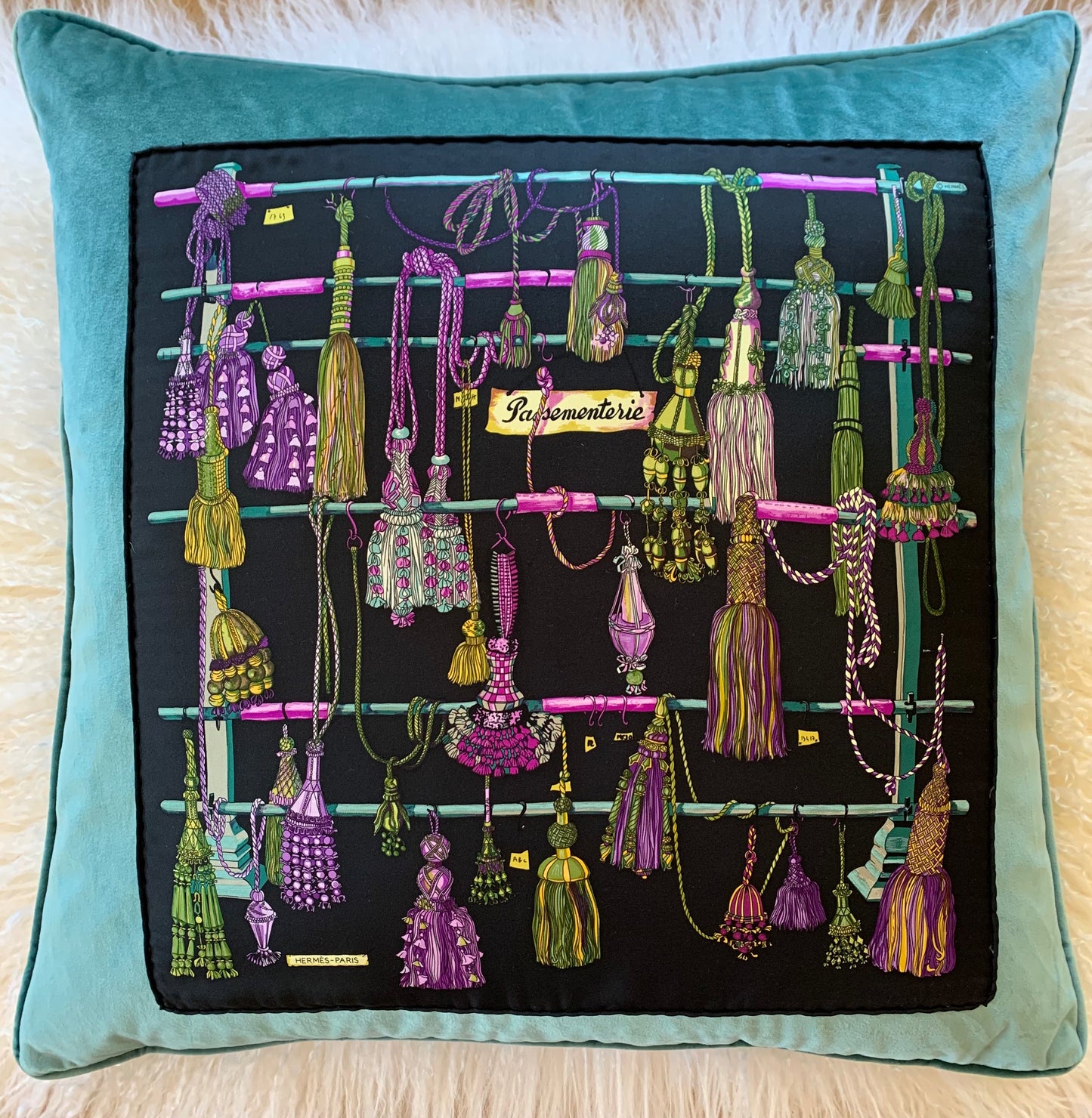 Authentic Hermes Silk Pillow