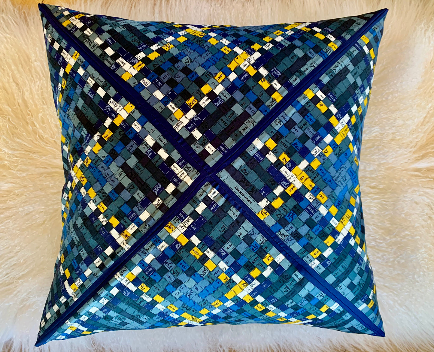 Authentic Hermes Silk Pillow