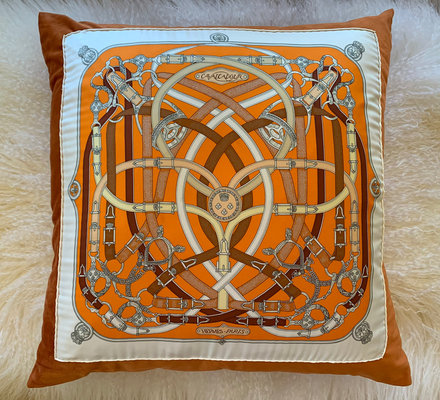 Authentic Hermes Silk Pillow