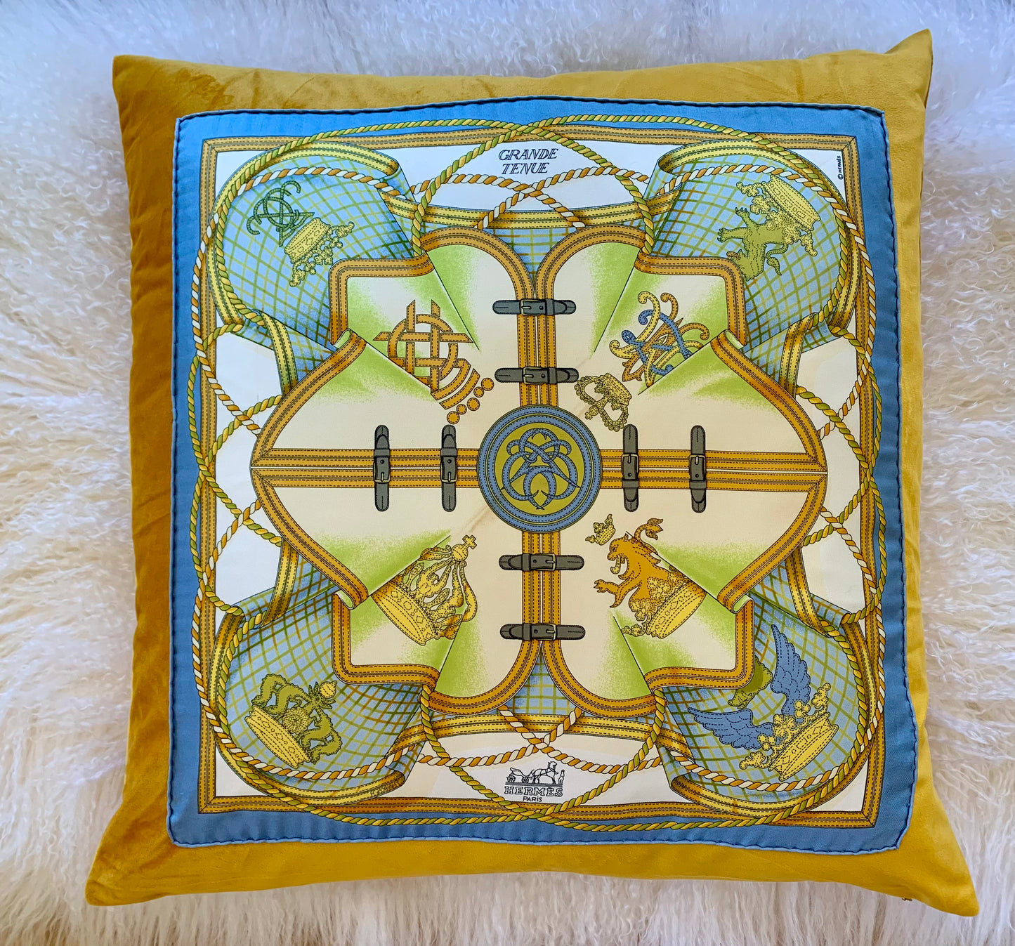 Authentic Hermes Silk Pillow