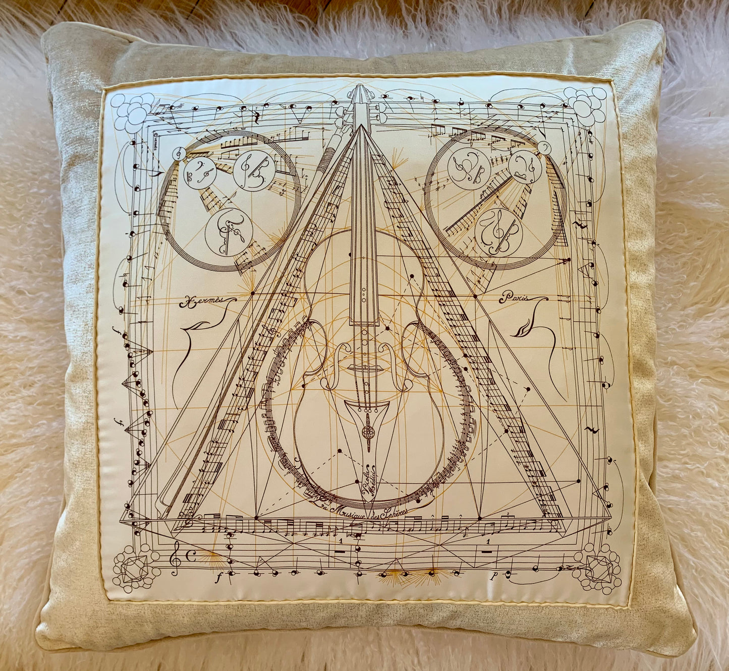 Authentic Hermes Silk Pillow