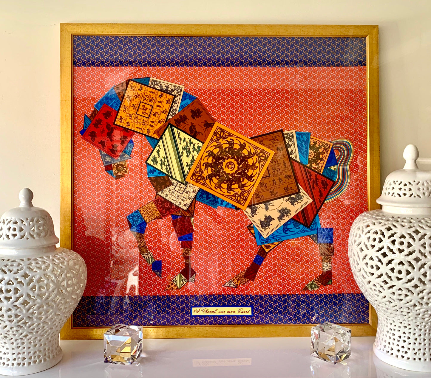 Framed Authentic Hermès Scarf (SOLD)