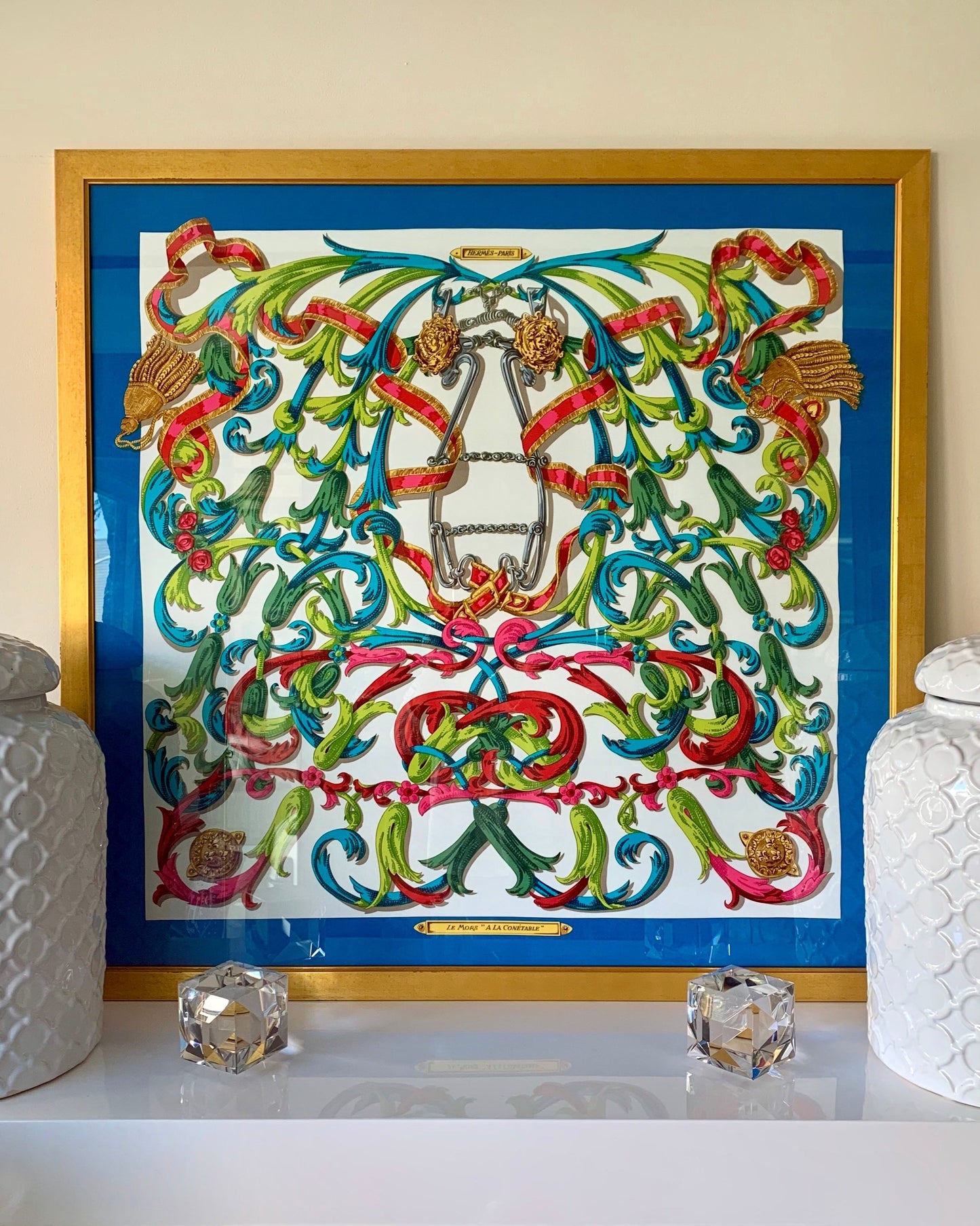 Framed Authentic Hermès Scarf (SOLD)