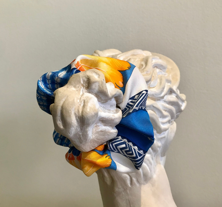 Authentic Hermes Scarf Scrunchie