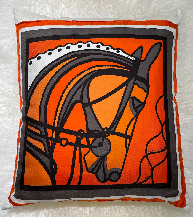 Authentic Hermes Silk Pillow