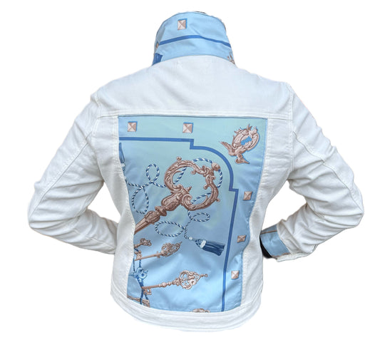 Authentic Hermes Silk Scarf Jacket