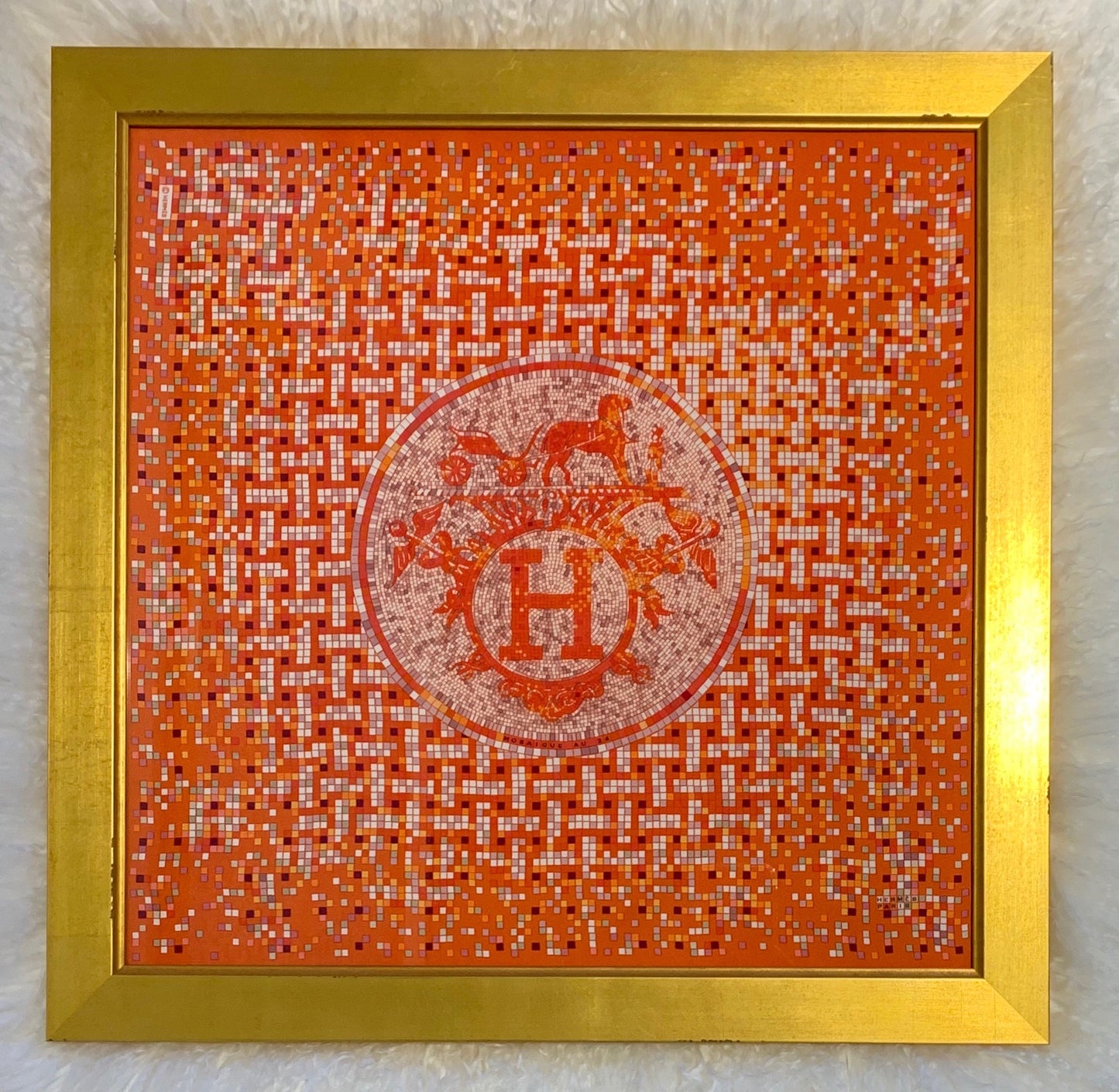 Framed Authentic Hermès Scarf (SOLD)