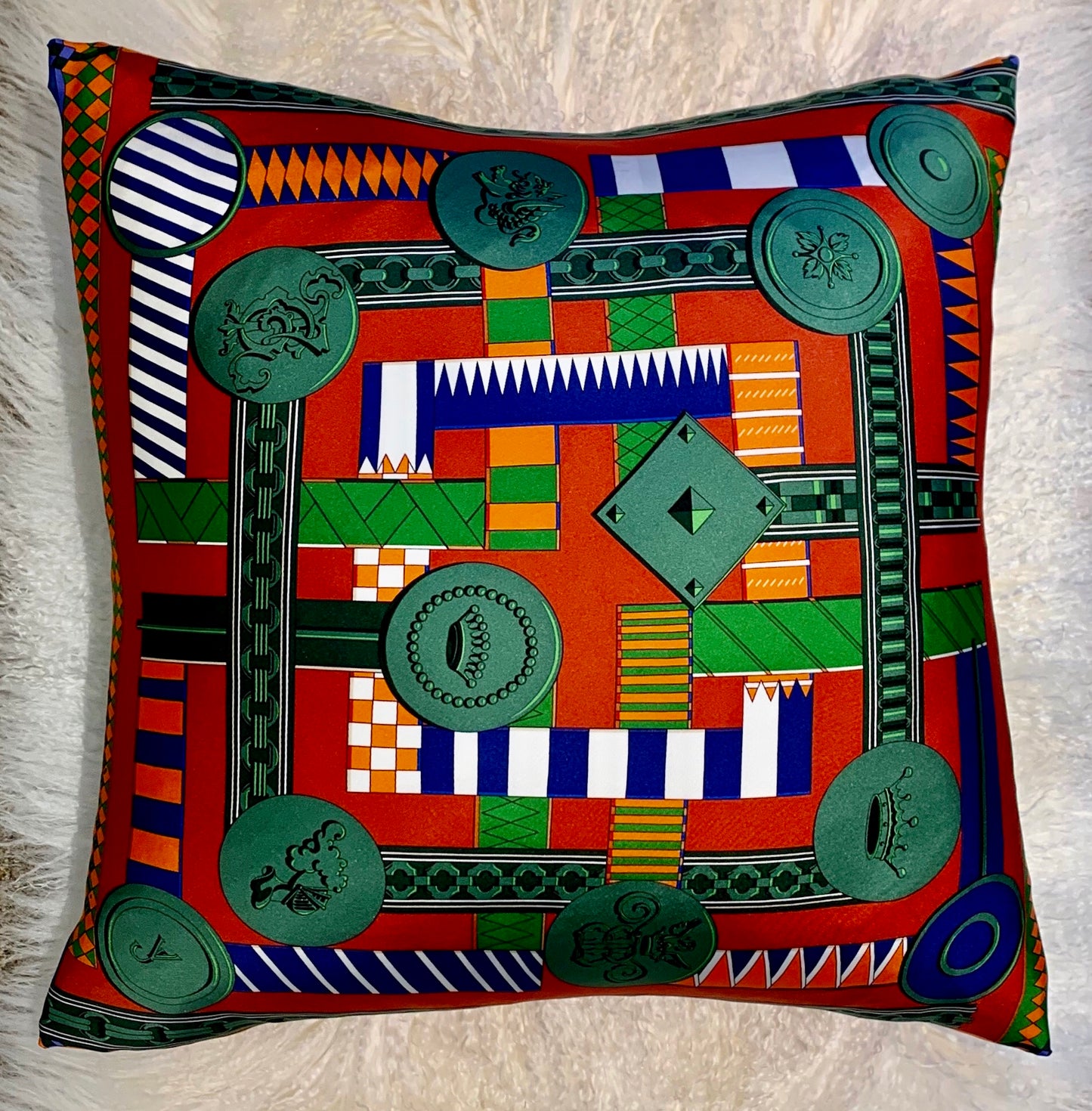 Authentic Hermes Silk Pillow (SOLD)