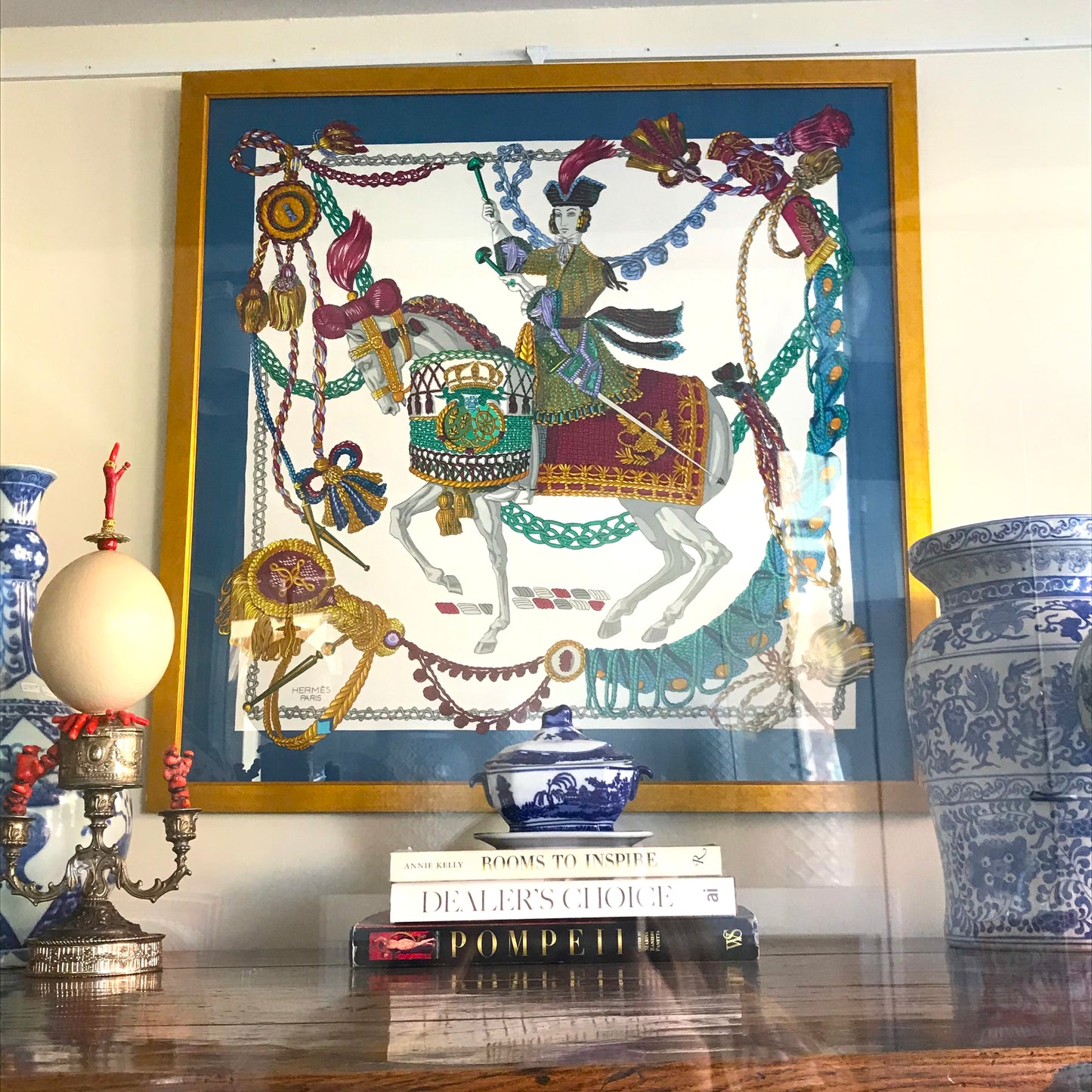 Framed Authentic Hermès Scarf (SOLD)