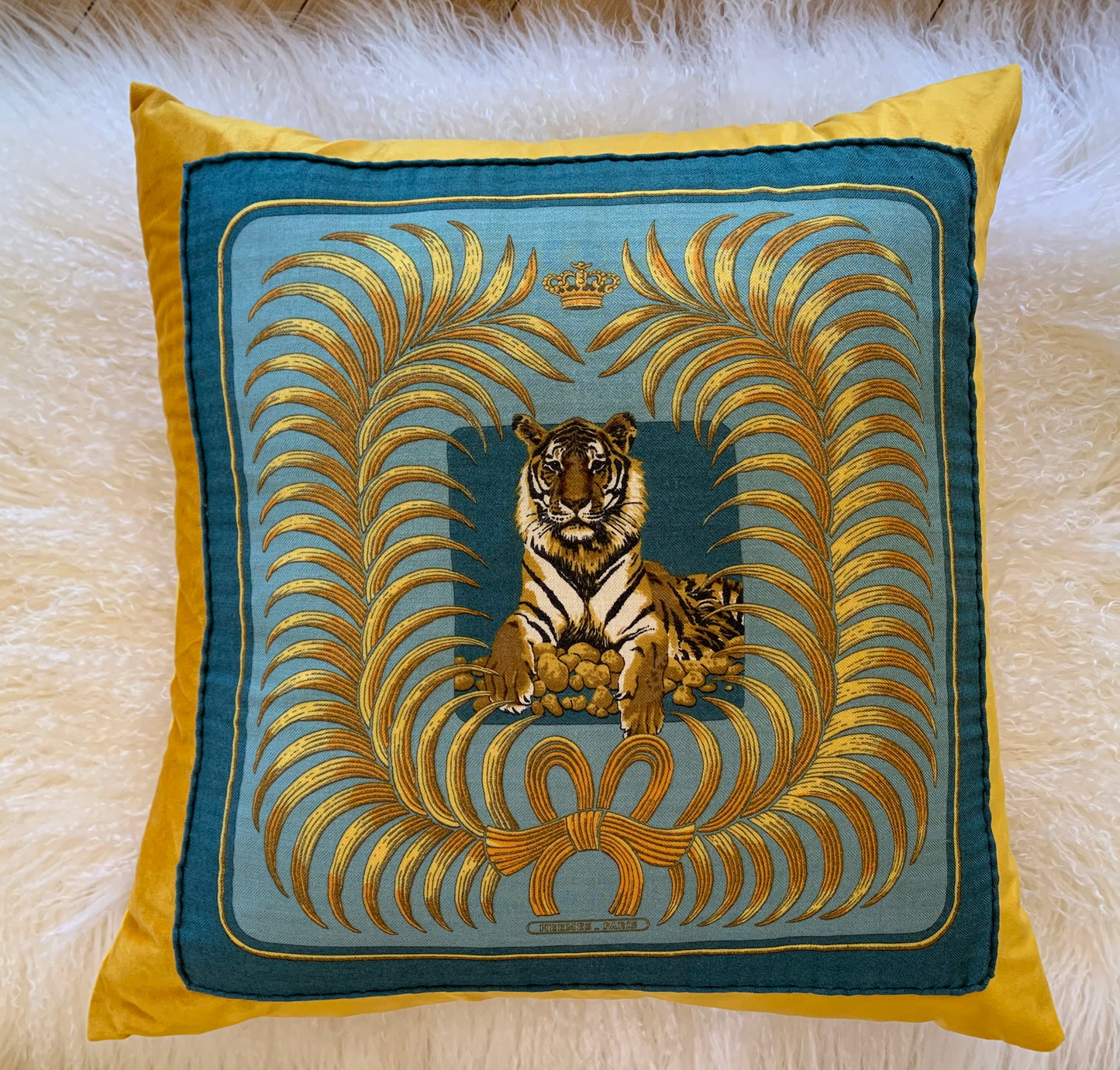 Authentic Hermes Silk Pillow