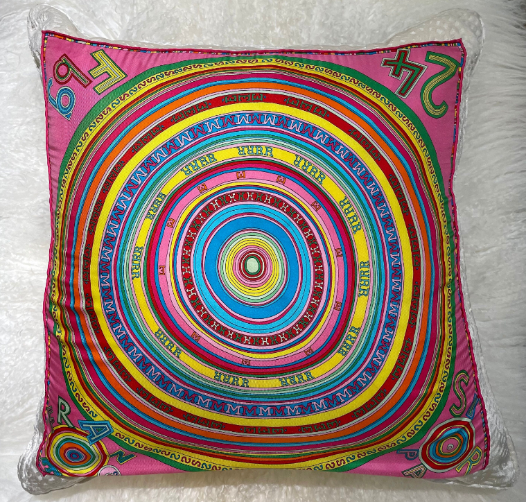 Authentic Hermes Silk Pillow