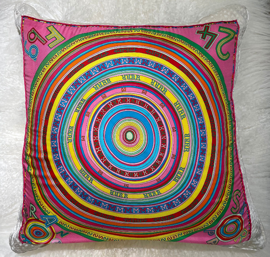 Authentic Hermes Silk Pillow